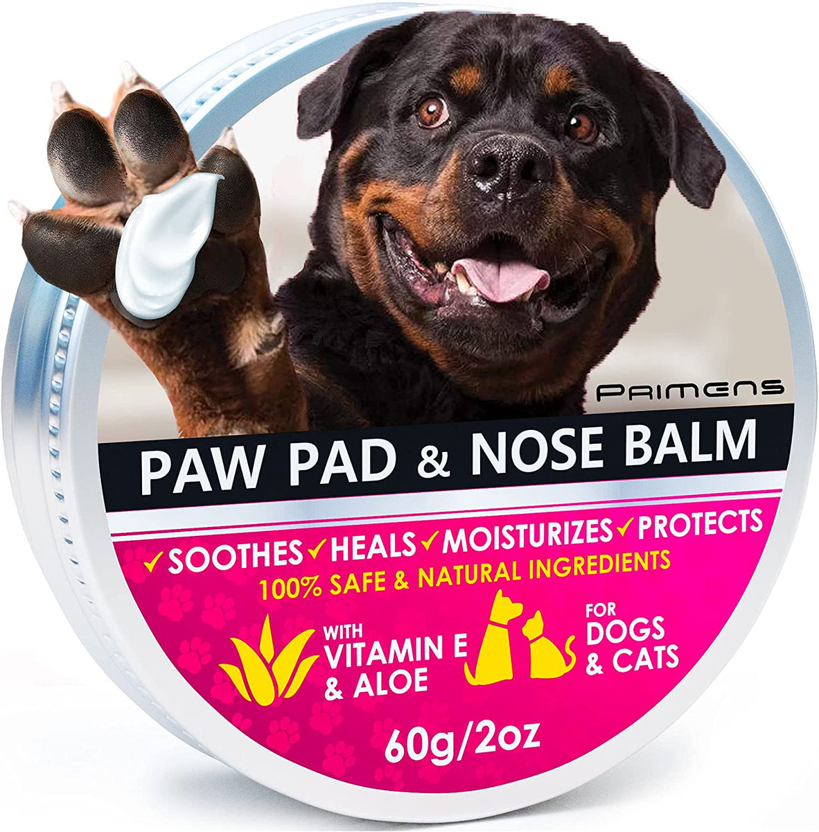 Natural Dog Paw Balm, Dog Paw Protection for Hot Pavement, Dog Paw Wax –  Primens Store