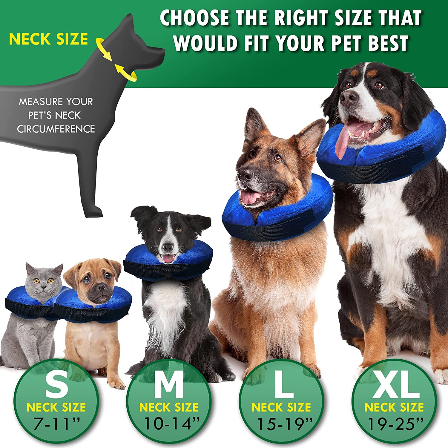 Elizabethan Collar For Dogs Inflatable Dog Cone Collar Soft