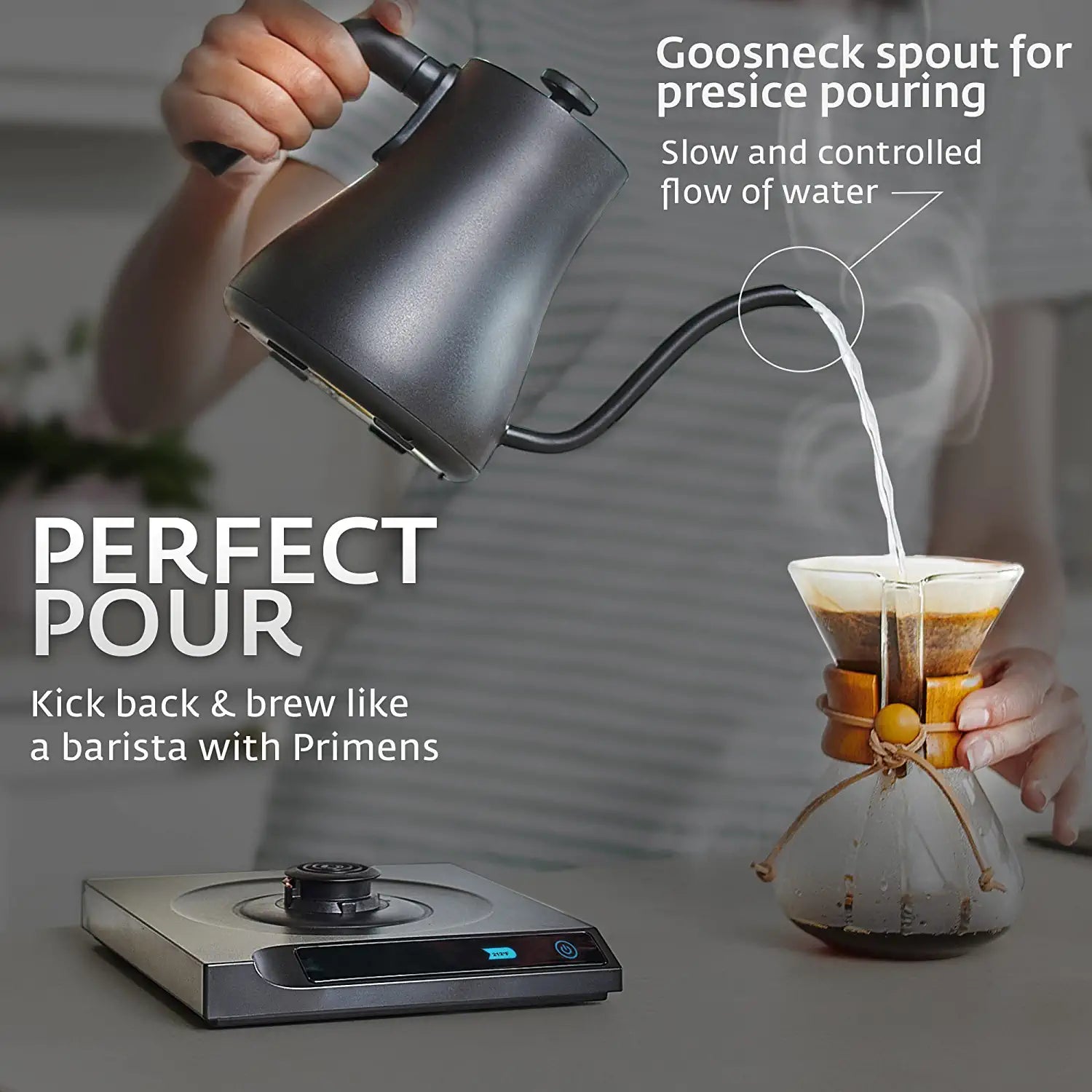 Gooseneck Electric Kettle Temperature Control With 7 Presets