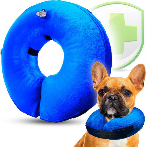 Soft Dog Cone Collar for Medium Dogs for After Surgery - Inflatable Dog Neck Donut Collar - Elizabethan Collar for Dogs Recovery - Dog Cones Alternative - Protective Pet Cones for Dogs