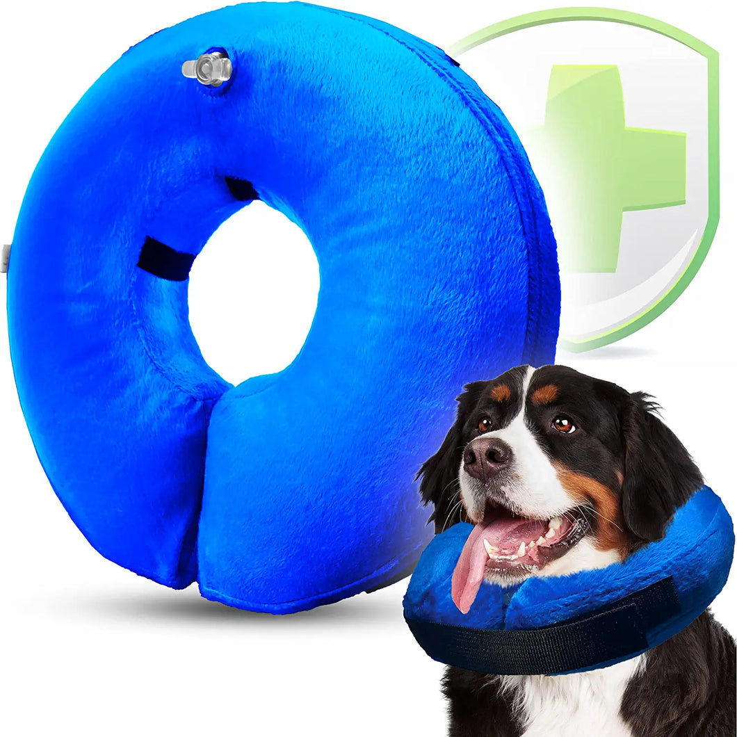 Soft Dog Cone Alternative, Comfy Dog Cones for Large Dogs, Inflatable Dog Collars for After Surgery, Neck Dog Donut Collar, Dog Recovery Collar for Dogs, Elizabethan Collar for Dogs, Large Dog Cone